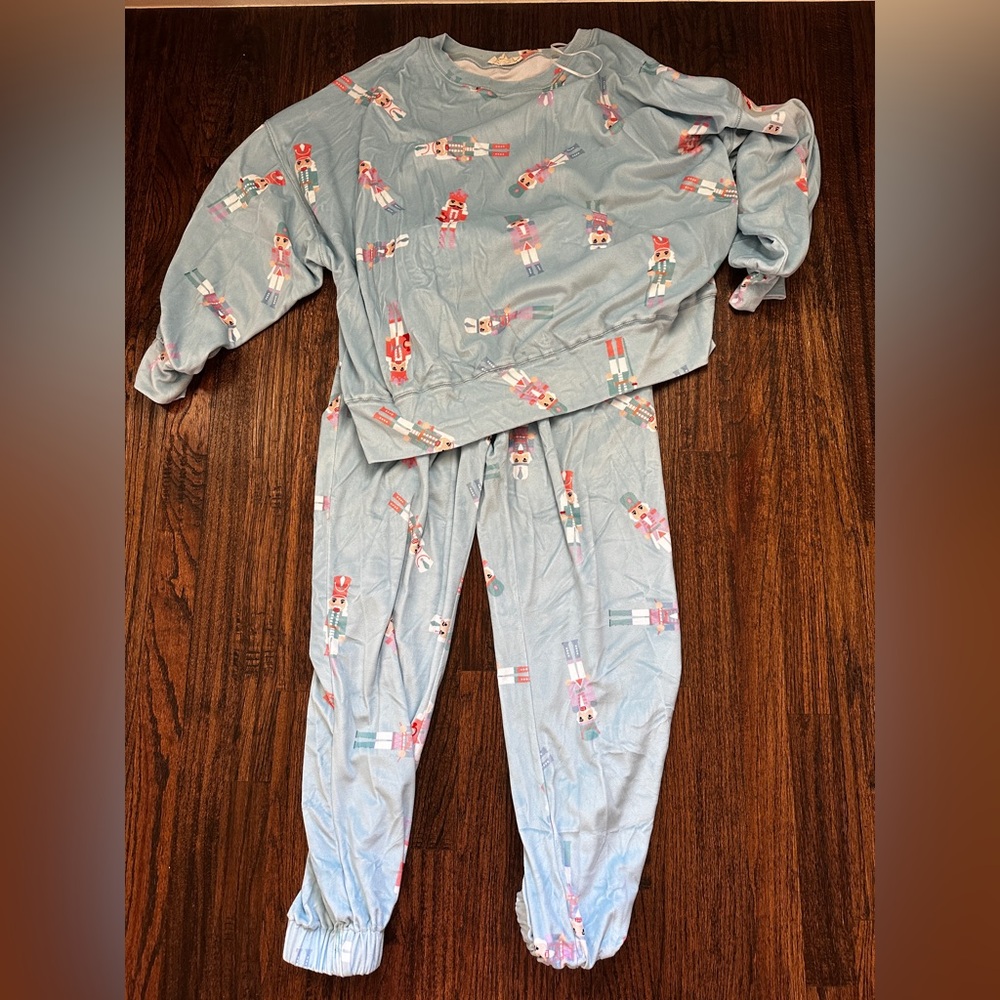 Peach Love California Pajama Set with Nutcracker Design